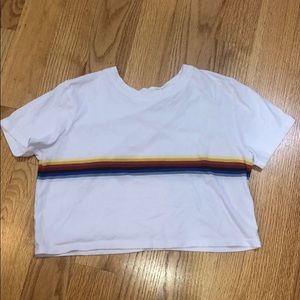 Brandy Melville rainbow striped shirt